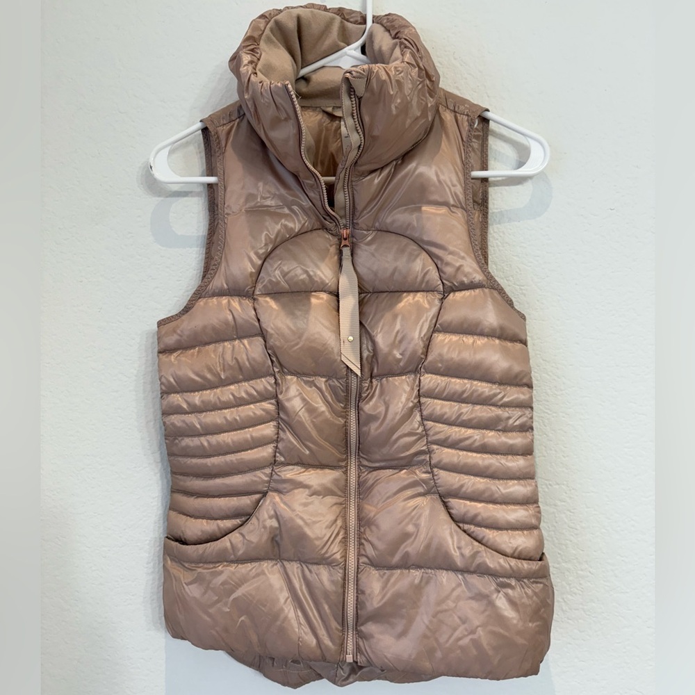 Lululemon Metallic Bronze/Gold Quilted Vest